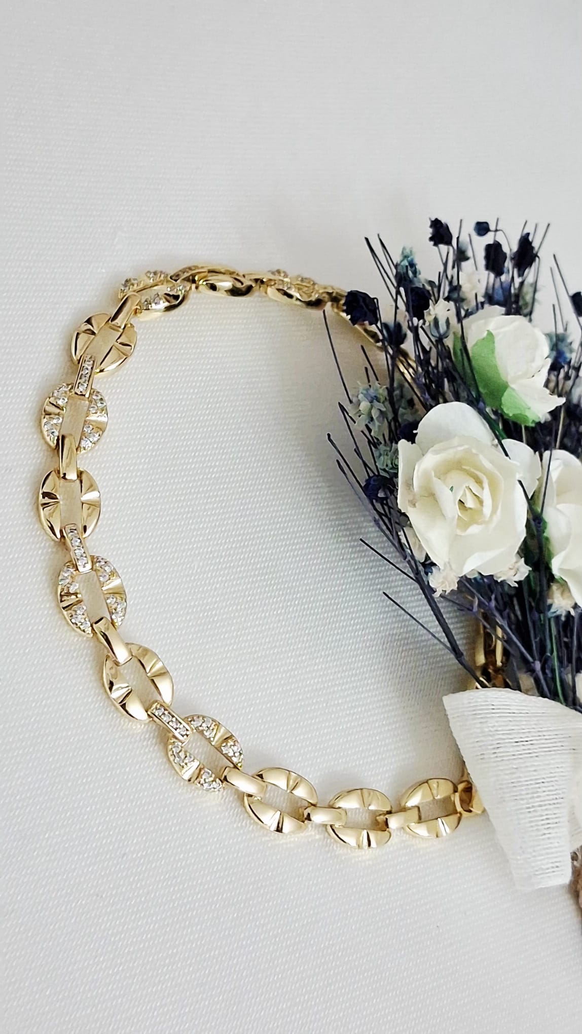 XUPING Bileklik - Oval Zincir ve Taş Detaylı